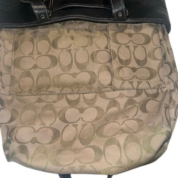 Coach Hampton Black Leather Shoulder Bag Tote 4462 - Picture 8 of 14